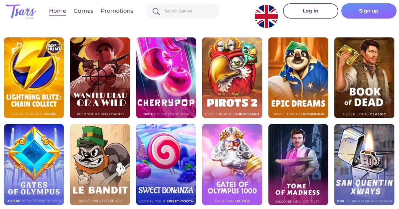 Tsars Casino Games and Software